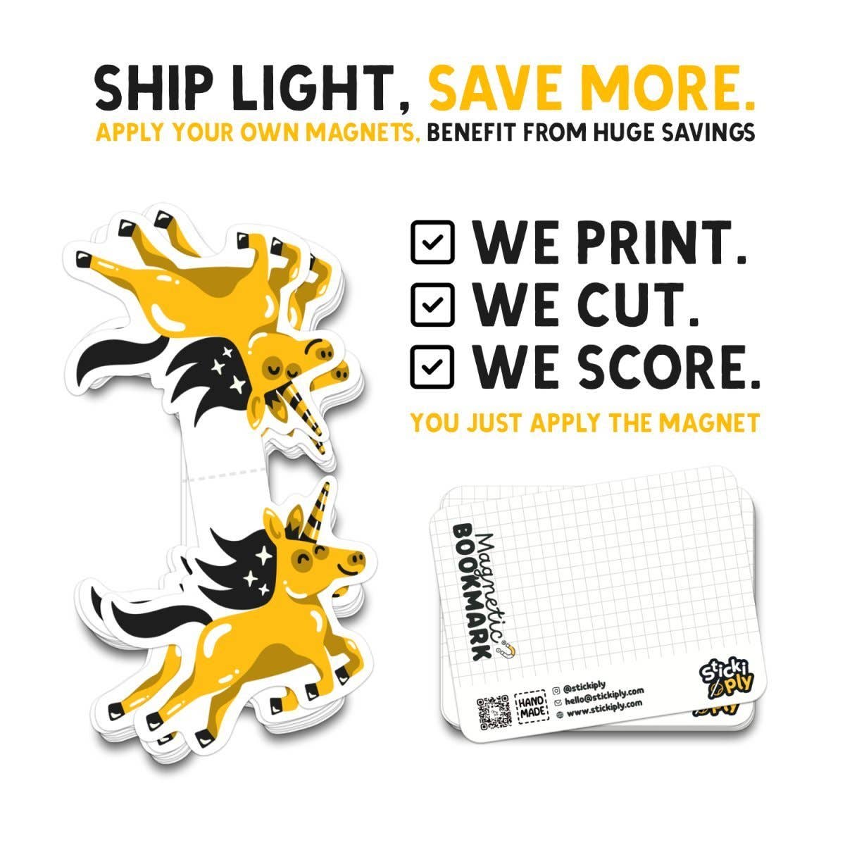 Stickiply – Engroshandel Bogmærke – Tilpassede magnetiske bogmærker (Upload dit eget design)22