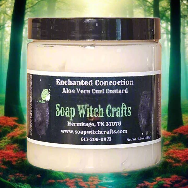 Enchanted Concoction Aloe Vera Curl Custard - Strawberry Patchouli for wholesale by Soap Witch Crafts