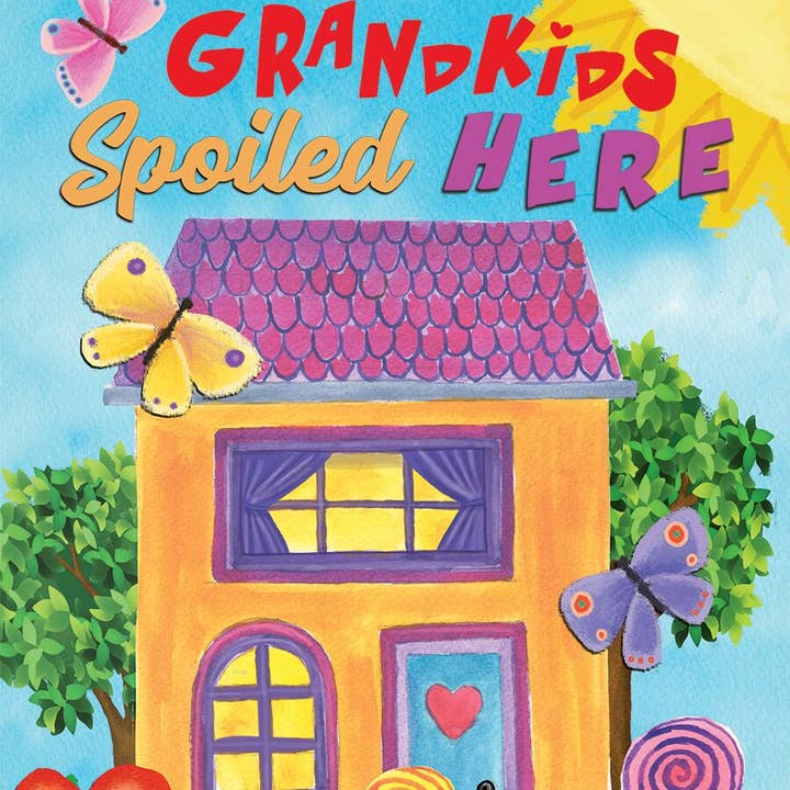 Drapeau de jardin floral Grandkids Spoiled Here pour la vente par Briarwood Lane