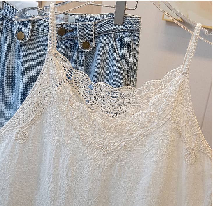 Hope & Sunshine - Wholesale Tank Top - Women's - Lace Embroidered Tank Top2