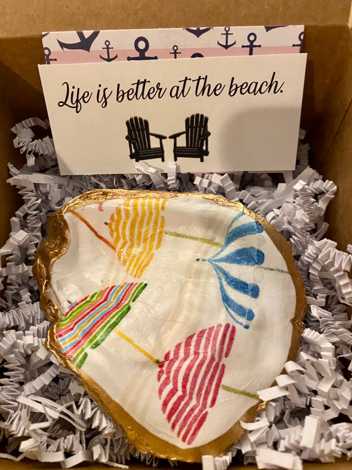 Colorido plato de paraguas de playa o colgante de vino para venta al por mayor de Shore Hustle