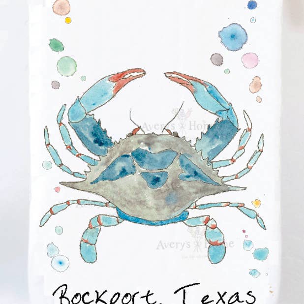 Avery's Home - Vente Torchons - Torchon côtier personnalisable "Blue Crab Ocean"33