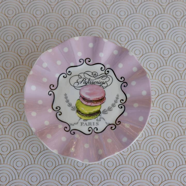 All Little Cute Things - Wholesale Cake Stand - Cake Stand. French Pink Patisserie Macaroon Pedestal Plate3