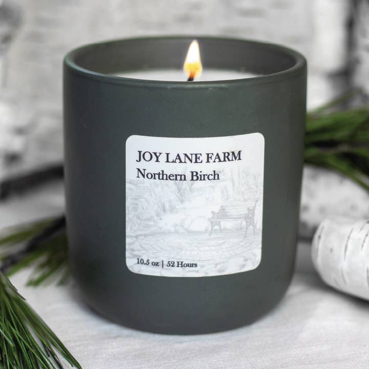 Bougie Minimaliste Céramique Bouleau - Non toxique, Noix pour la vente par Joy Lane Farm