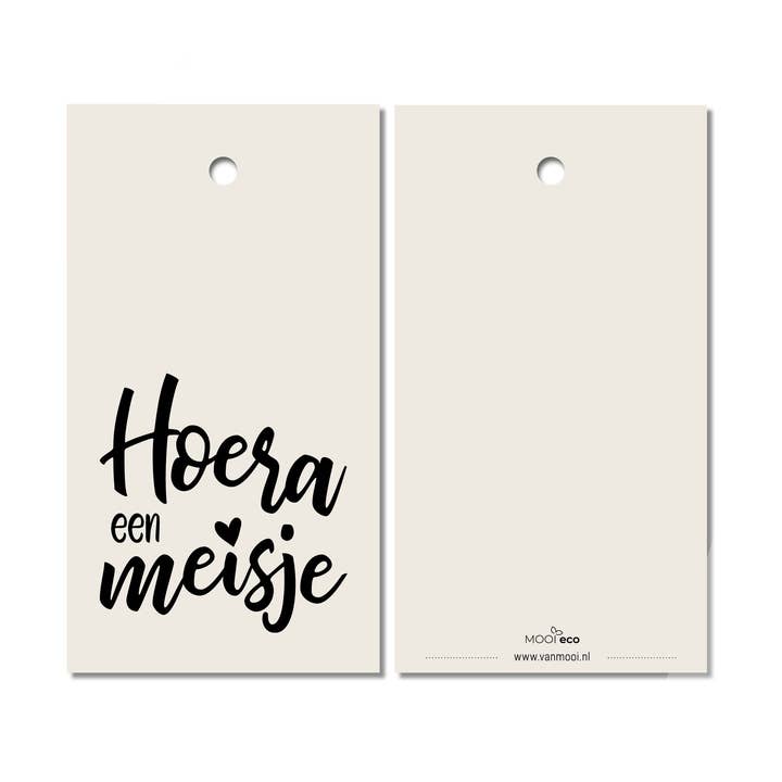 Cadeaukaart | Hooray a girl voor wholesale door MOOI eco | VanMooi.nl