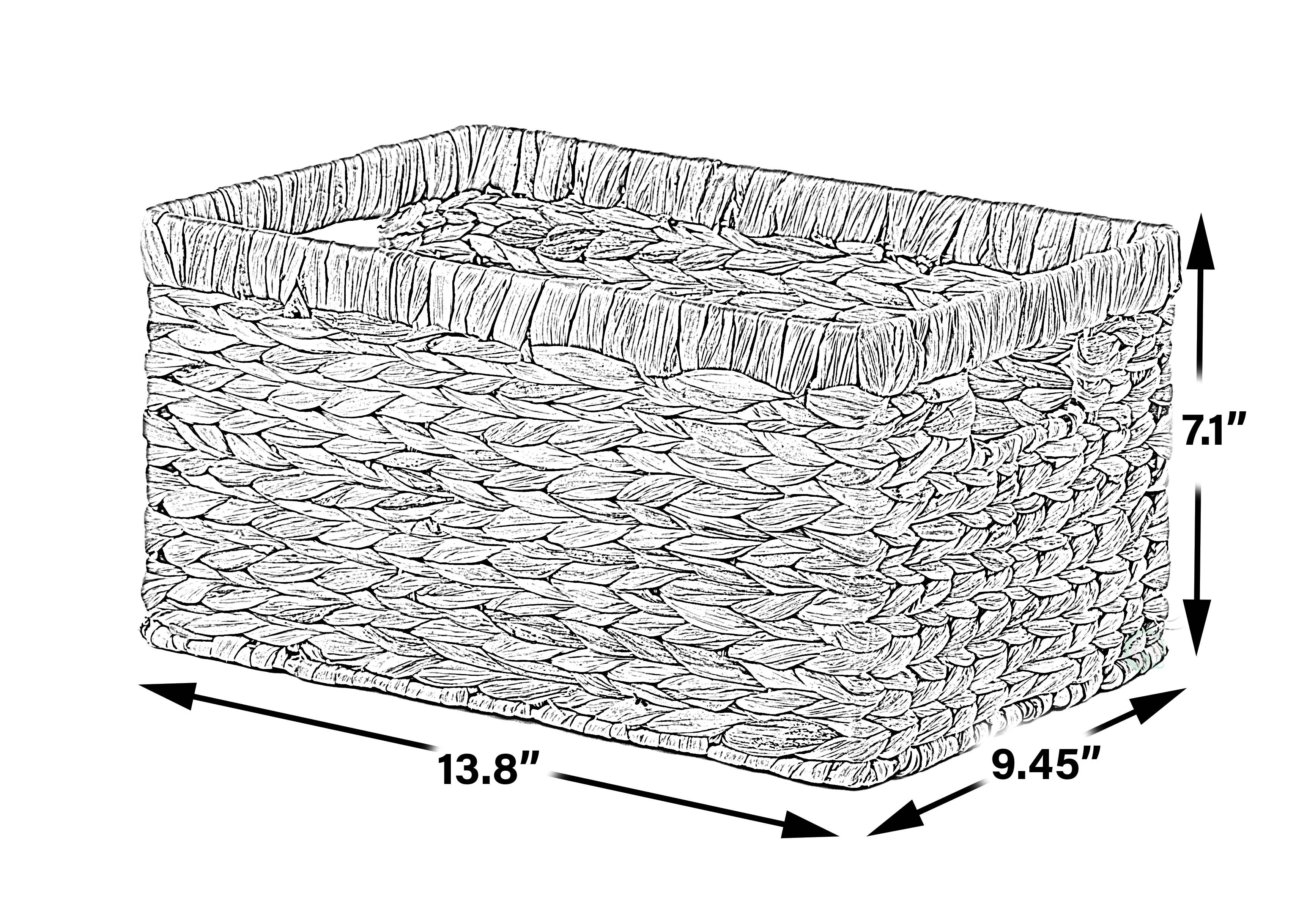 Quickway Imports – wholesale Korg – Naturligt vävt vatten hyacint flätade förvaring bin korg12
