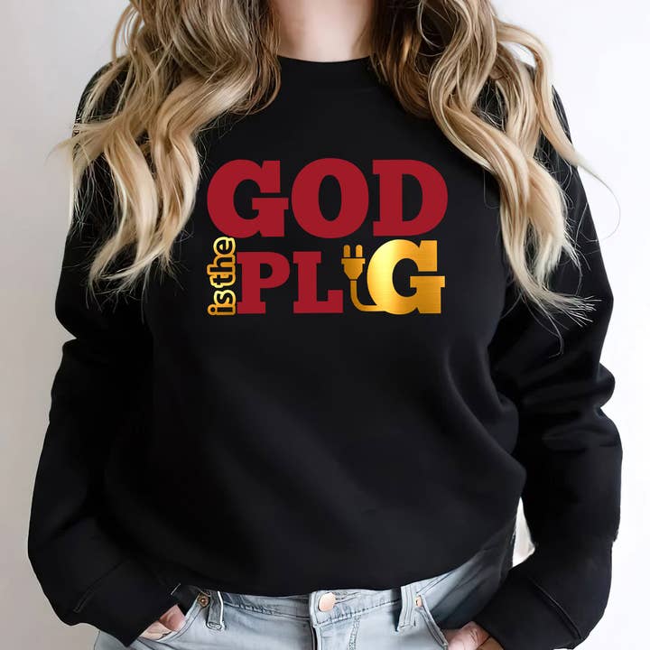 Sweatshirt Christian Is The God Plug, Chemise Christian God pour la vente par EagleAceApparel