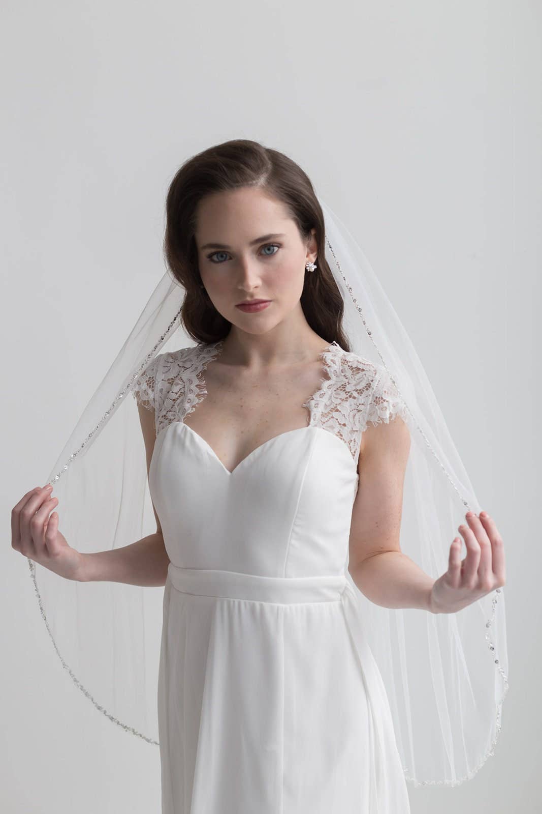 allureweddingjewelry - Wholesale Sluier - Dames - Kristallen Rand Bruidsluier3