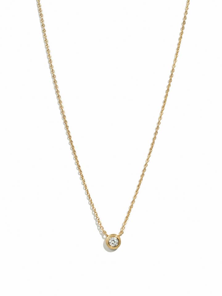 Tiny Bezel Necklace for wholesale by Sami Jewels