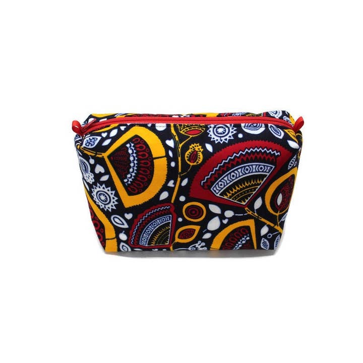 Mawufemor - Wholesale Makeup/Cosmetic Bag - African Print Fabric Cosmetic Zipper Pouch Gift