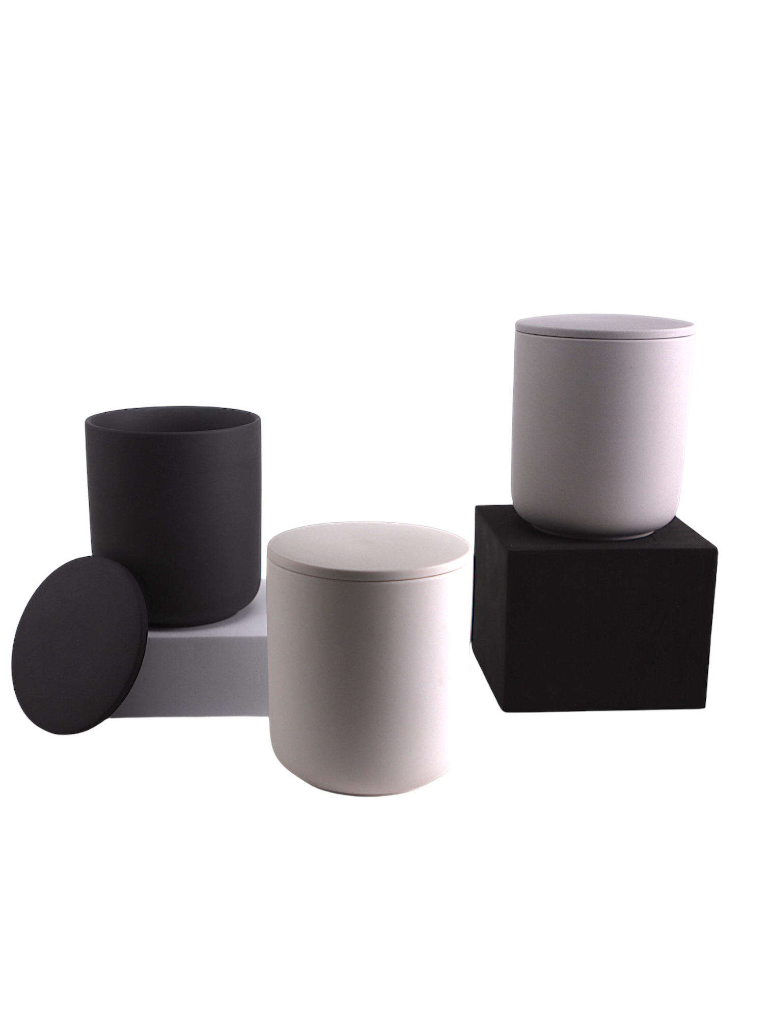 Antwerp Luxury candle supplies - Wholesale Jar - Ceramic With Lid – Charcoal1