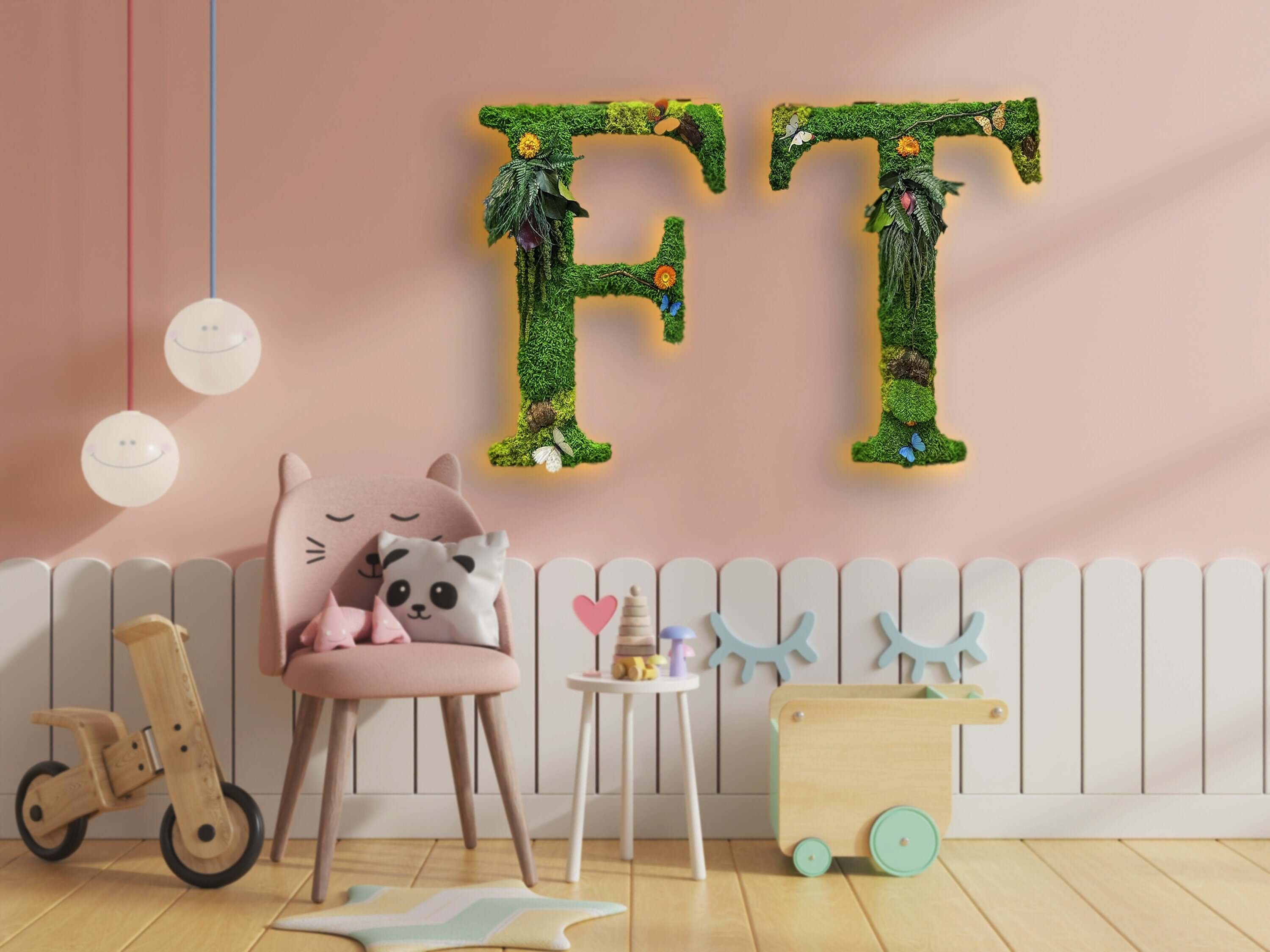 Rishstudio – wholesale Wall Accent – Custom Backlit Wall Letters | Moss Letters logo With Light | RishStudio1