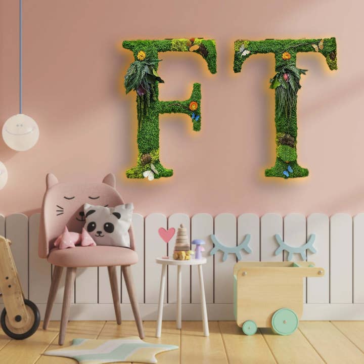 Rishstudio – wholesale Wall Accent – Custom Backlit Wall Letters | Moss Letters logo With Light | RishStudio1