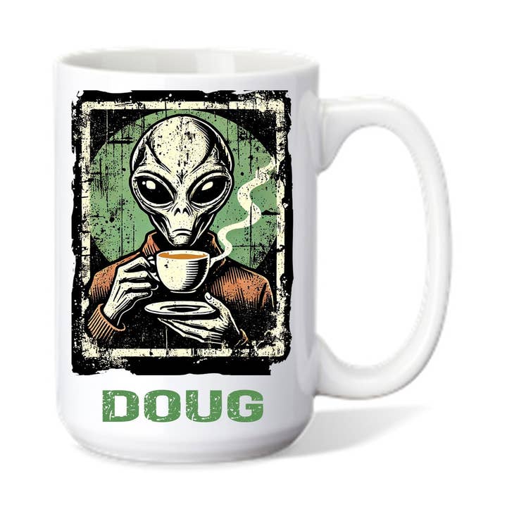 Personalized ET Coffee Mug With The Name of Your Choice for wholesale by DK LaserWorx
