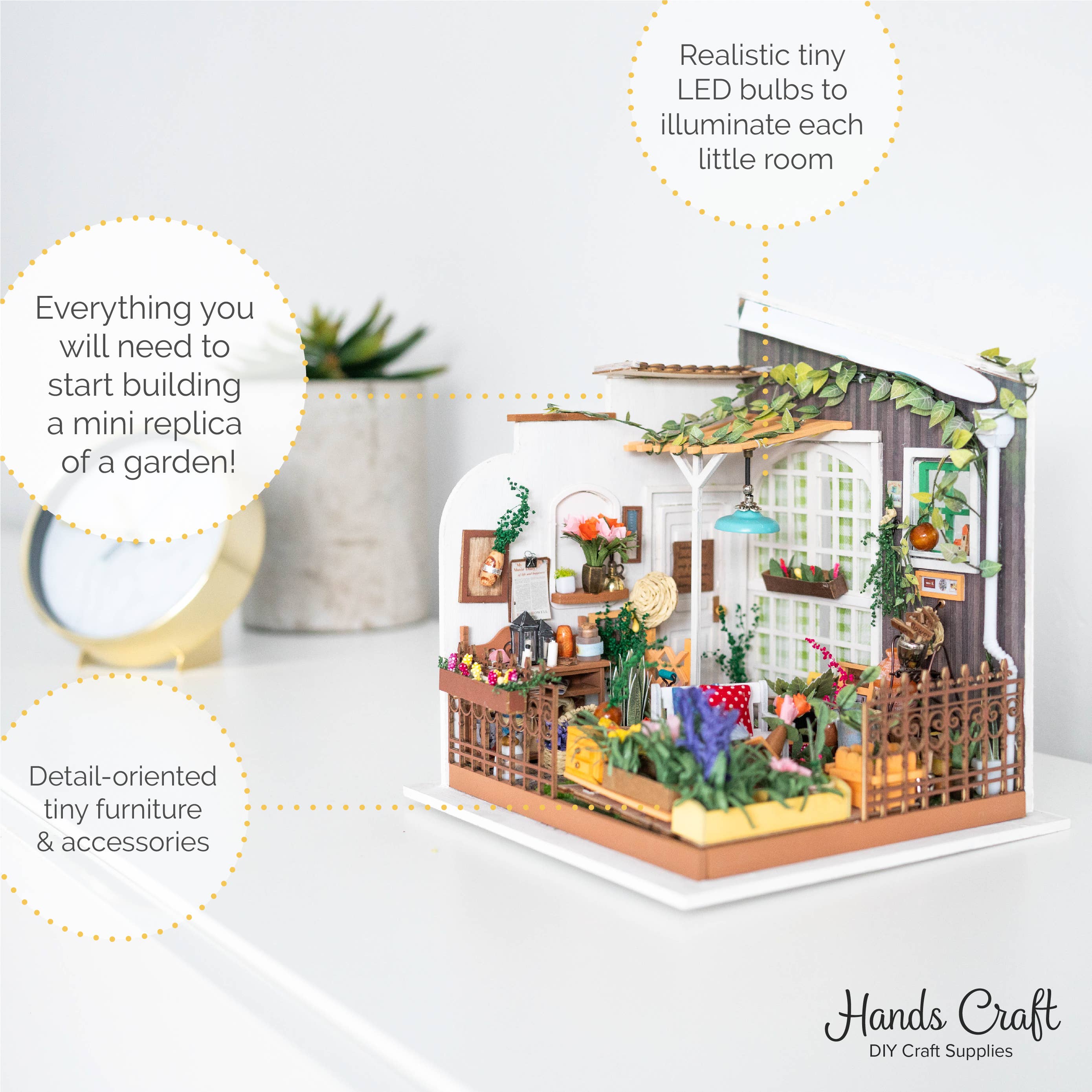 Hands Craft - Wholesale DIY Craft Kit - DIY Miniature House Kit: Miller's Garden2
