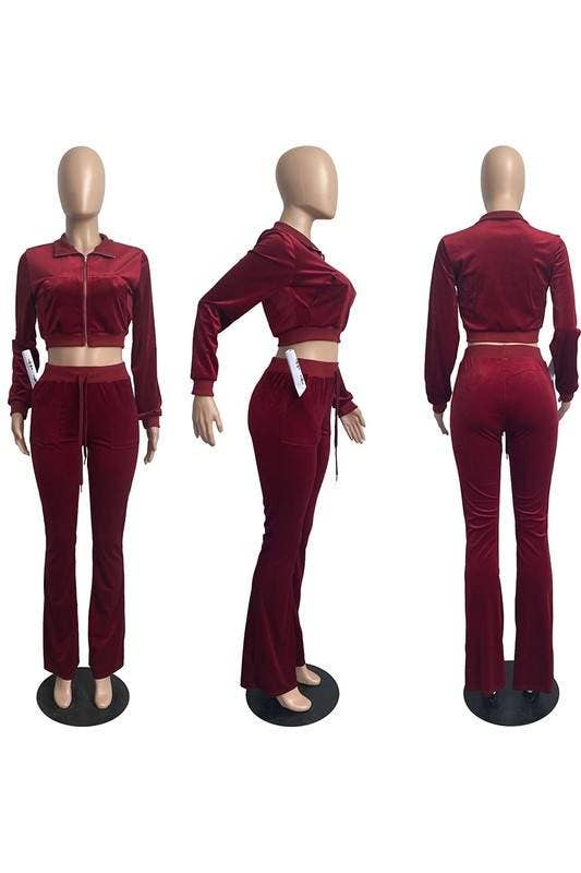 Queen Fashion – wholesale Set med topp och kjol - Dam – Velourjacka träningsset13