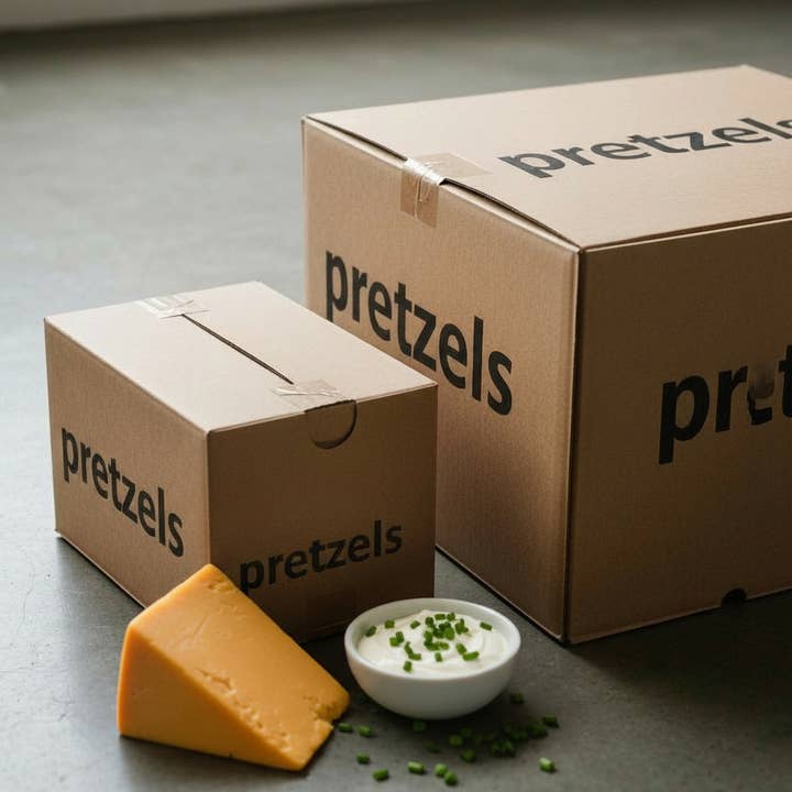 Bulk Cheddar Sour Cream & Onion Flavored Sourdough Pretzels for wholesale by Sweet G's Bakery - Drinkin’ Pretzels™