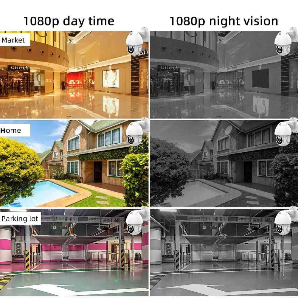 ENER-J – wholesale Outdoor/lawn light – Smart WiFi Dome IP Camera PTZ, 1080P (White)8