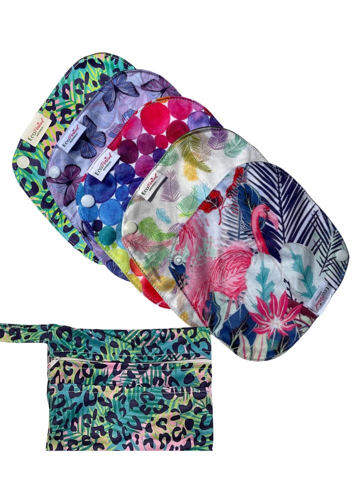 Eco Liner Pack - (5 small eco pads and wet bag) for wholesale by Eco Period