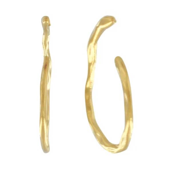 Passion Waterproof Organic Post Earring 18K Gold Plating for engroshandel hos Dansk Copenhagen