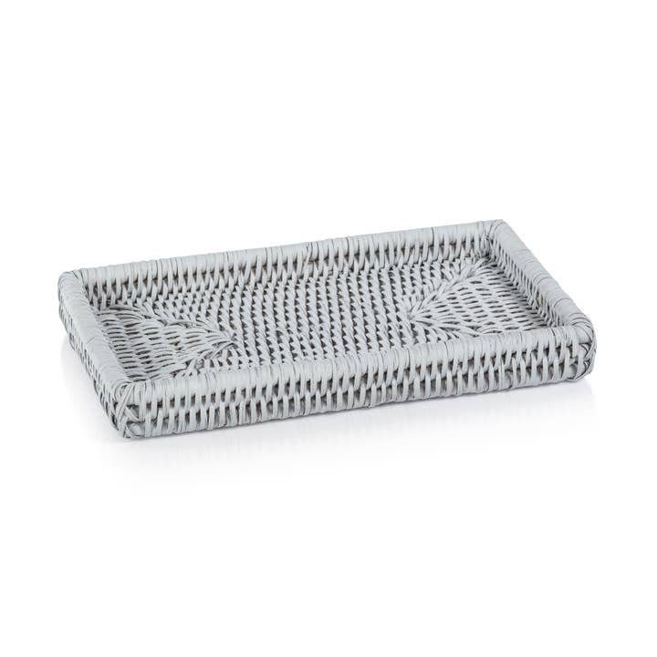 Lulu Rattan Woven Tray for wholesale by Zodax