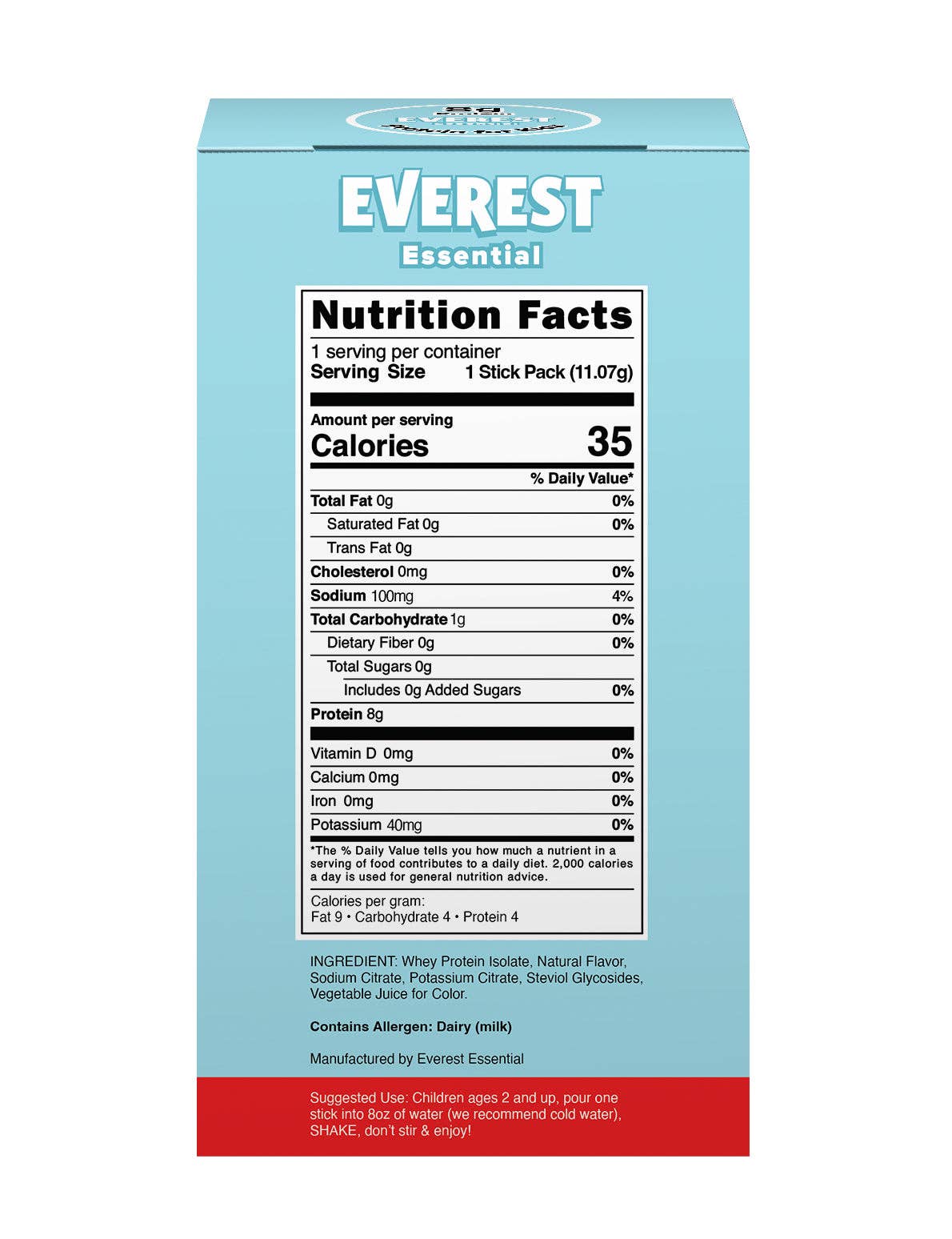 Everest Essential – wholesale Protein/superfood powder – Everest Essential Watermelon Protein for Kids 10ct Box1