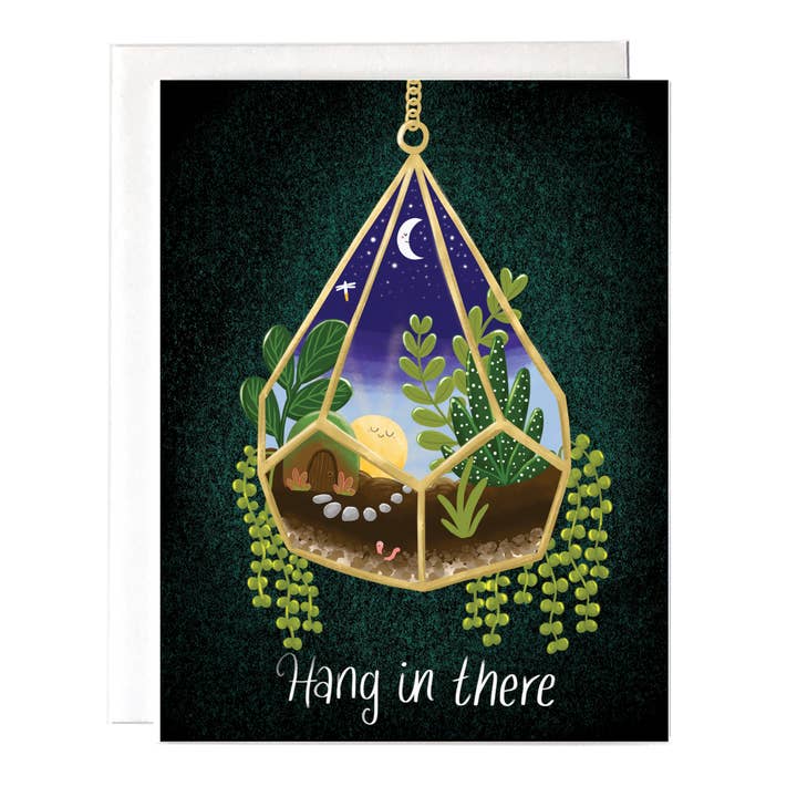 Tarjeta para colgar en el terrario con forma de plantas para venta al por mayor de Fox Card Co