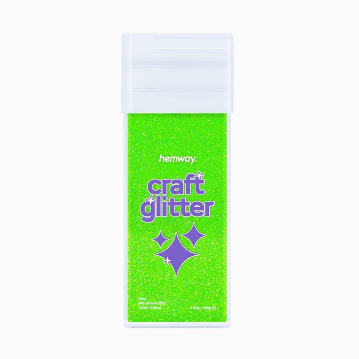 Craft Glitter Shaker Fluorescent Green 110g for wholesale by Hemway