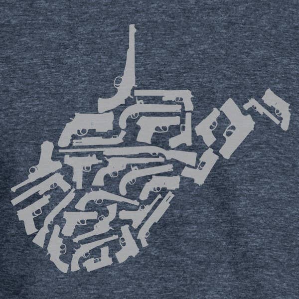 Mason Jar Label - Wholesale Screen Printed T-Shirt - Unisex - Gun State West Virginia0