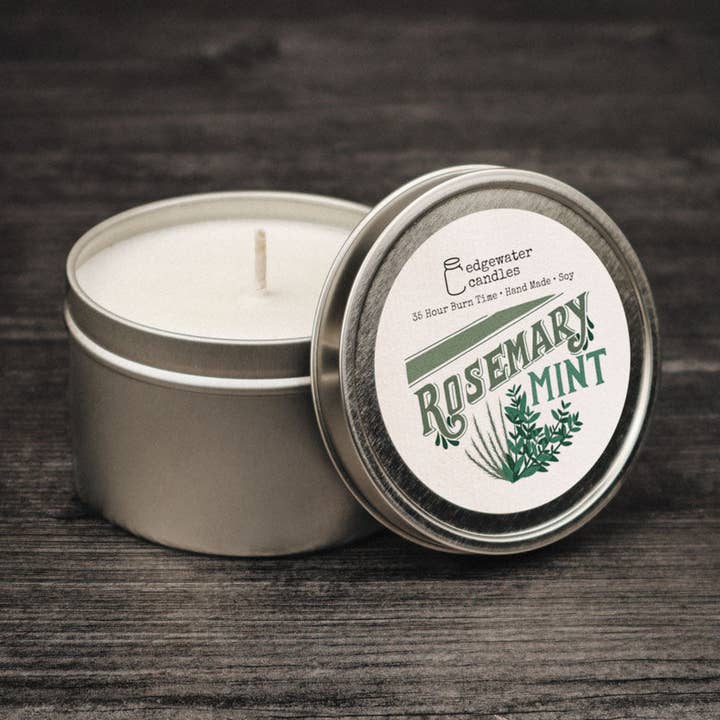 Travel Tin - Rosemary Mint for wholesale by Edgewater Candles