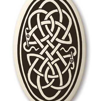 Serpent - Pendente ovale in porcellana per la vendita all'ingrosso da parte di Touchstone Pottery