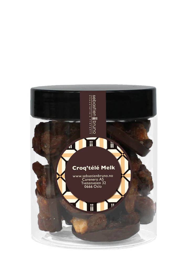 Oblatas de chocolate com nozes, amêndoas e passas Croq'télé Chocolate de leite Pequeno por atacado de SebastienBruno Røa Torg