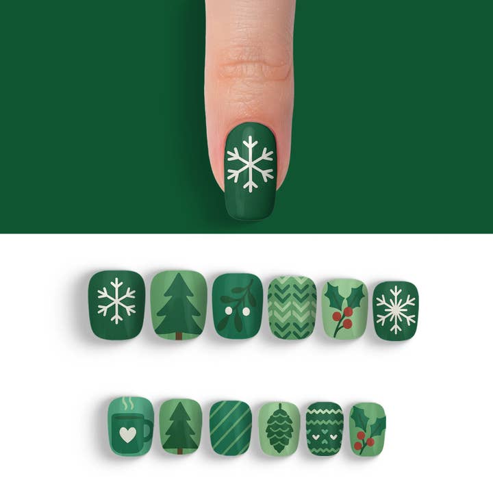 FYNE BODY - Wholesale Press-On/Fake Nails - Evergreen Dazzle Enchantment Press-On Nails73