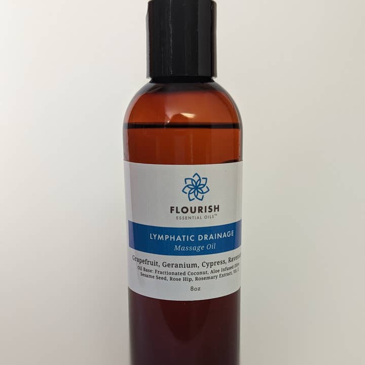 Lymphatic Drainage Massage Oil 8 oz for wholesale by Flourish Essential Oils