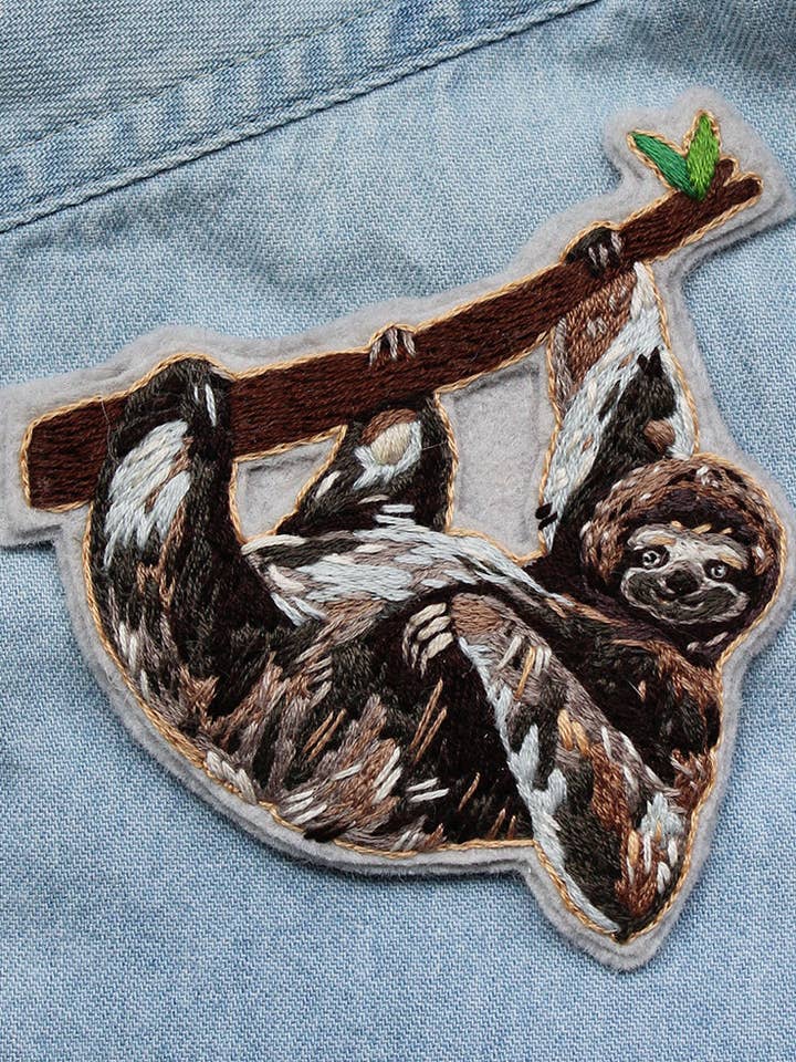 Sloth Embroidery Kit - Patch for wholesale by Bear&Bean