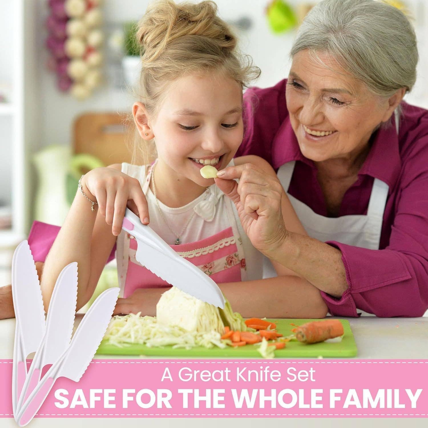 Zulay Kitchen - Wholesale Knife Set - Safety Knife Set for Kids – 3-Piece Montessori Kitchen Tool6