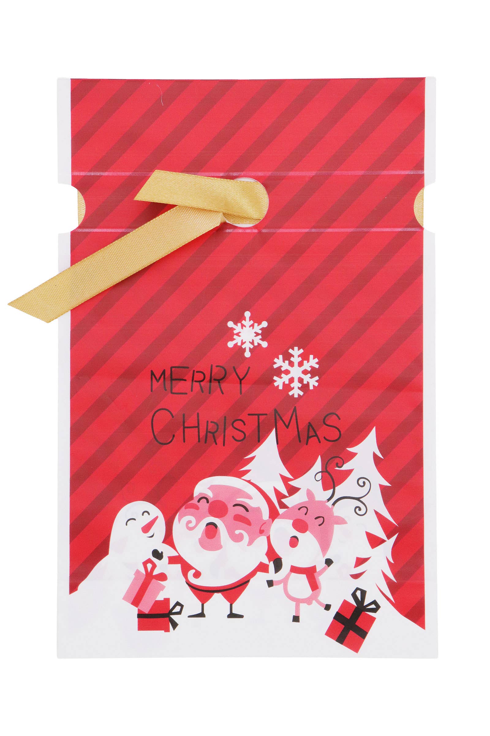 ASSORTED Christmas Drawstring Plastic Treat Bag - 48 Pcs for wholesale on Faire2