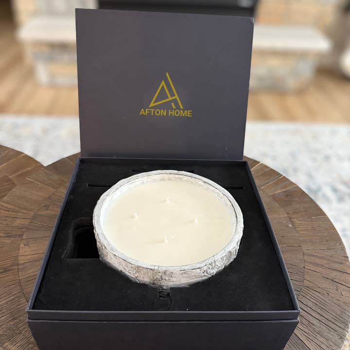 Bougie en récipient d'écorce de bouleau pour la vente par Afton Candle Inc