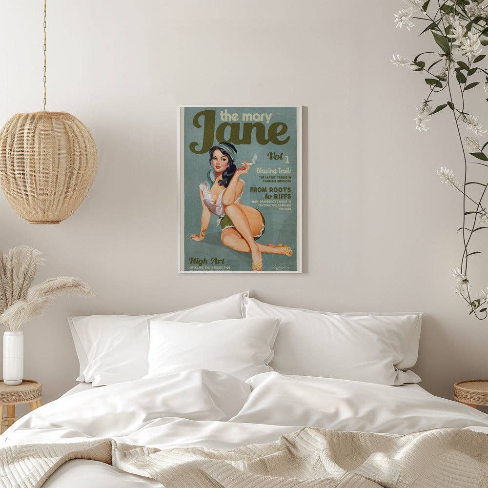 GTA ART - Wholesale Art Print - Wall art Mary Jane Retro Vintage Pinup Cannabis Art8