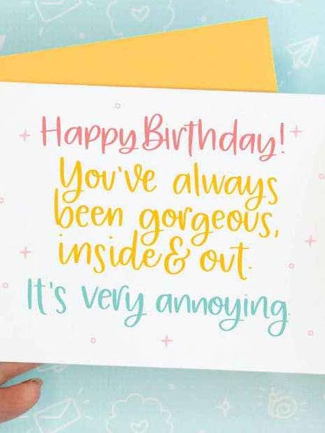 Gorgeous Annoying Birthday Greeting Card for wholesale by Cedar Witch Goods