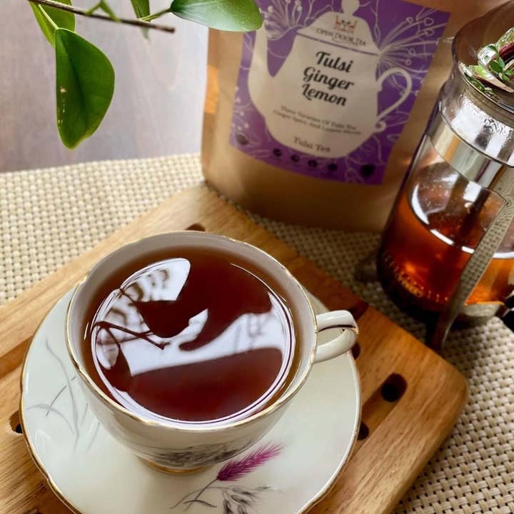 Open Door Tea – Engroshandel Løs te – Tulsi Ginger Lemon | Tulsi Tea | Bulk eller detailhandel3