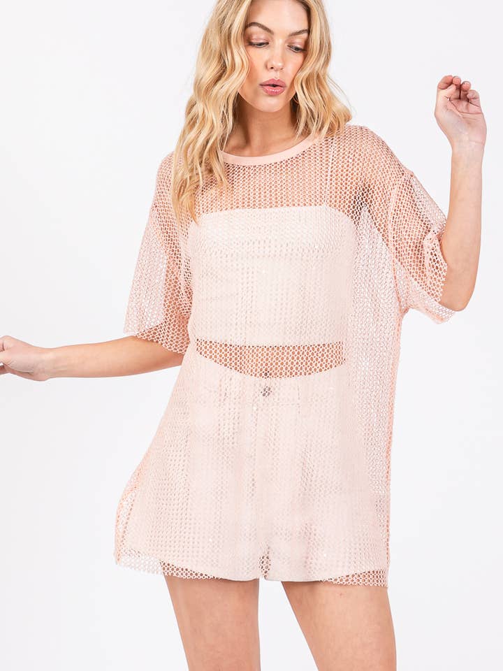 SPARKLE FISHNET TOP for wholesale by Sewn and Seen