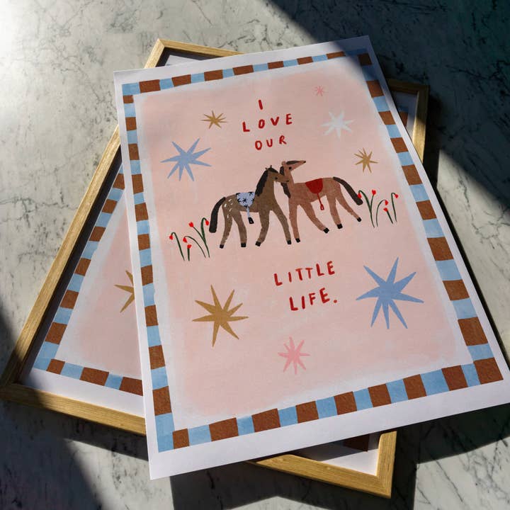 Martha Ratcliff Illustration - Wholesale Art Print - I LOVE OUR LITTLE LIFE PRINT