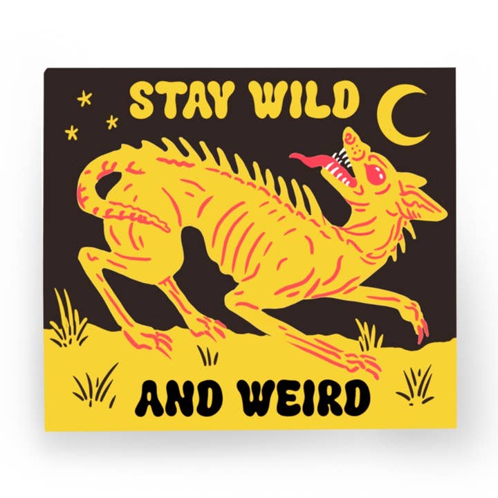 Bliv Vild og Underlig Chupacabra Klistermærke for engroshandel hos Hissing Mink