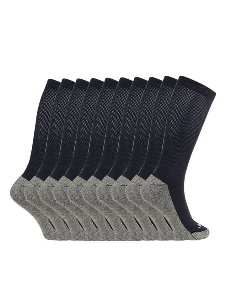 Copper Non-Binding Cushion Relaxed Fit Socks - 10 Pack for wholesale by Ja-vie