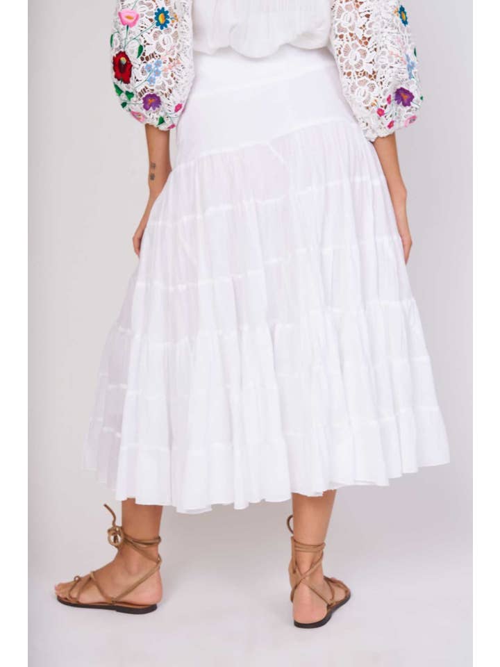 DERHY - Wholesale Skirt - Women's - FLAMENCO plain cotton long skirt4