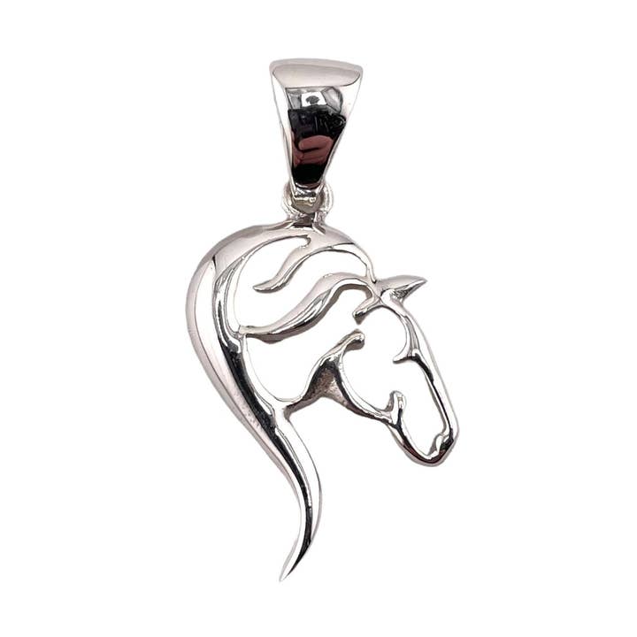 Horse Head Cut Out Pendant Sterling Silver for wholesale by Select Lines