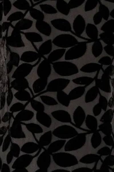 Noir Pantalon Palazzo - Velours Luxe Feuille en vente sur Faire6