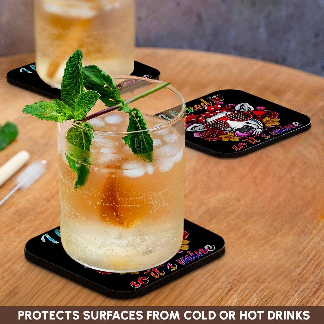 3dRose – wholesale Coasters – 3dRose, I Licked It so it is Mine with Hipster Cow Farmer Farming, Coaster9