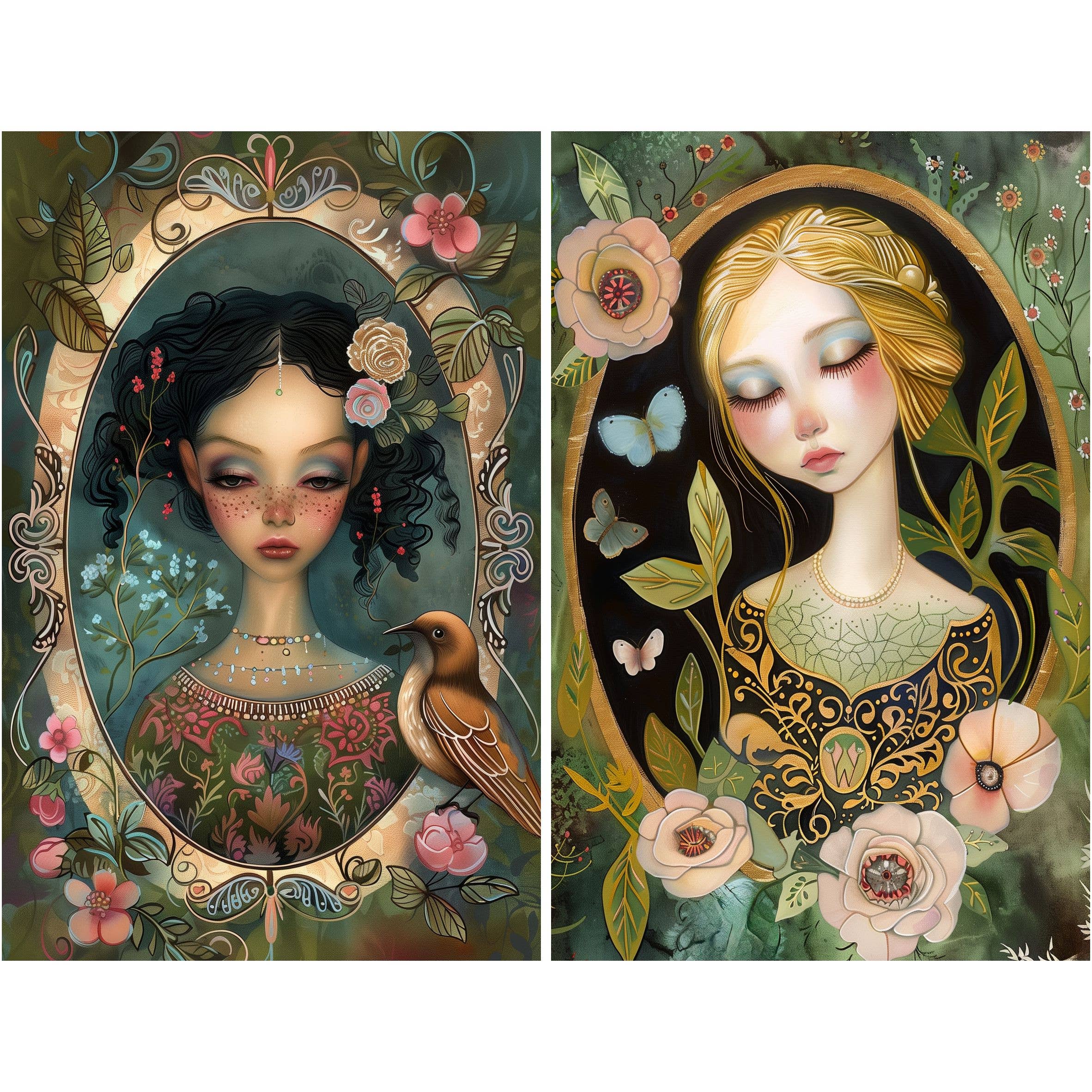 Craft Kreatively - Wholesale Craft Supplies - Ladies Cameo Decoupage Rice Paper - A4 - 6pc – Crafts4